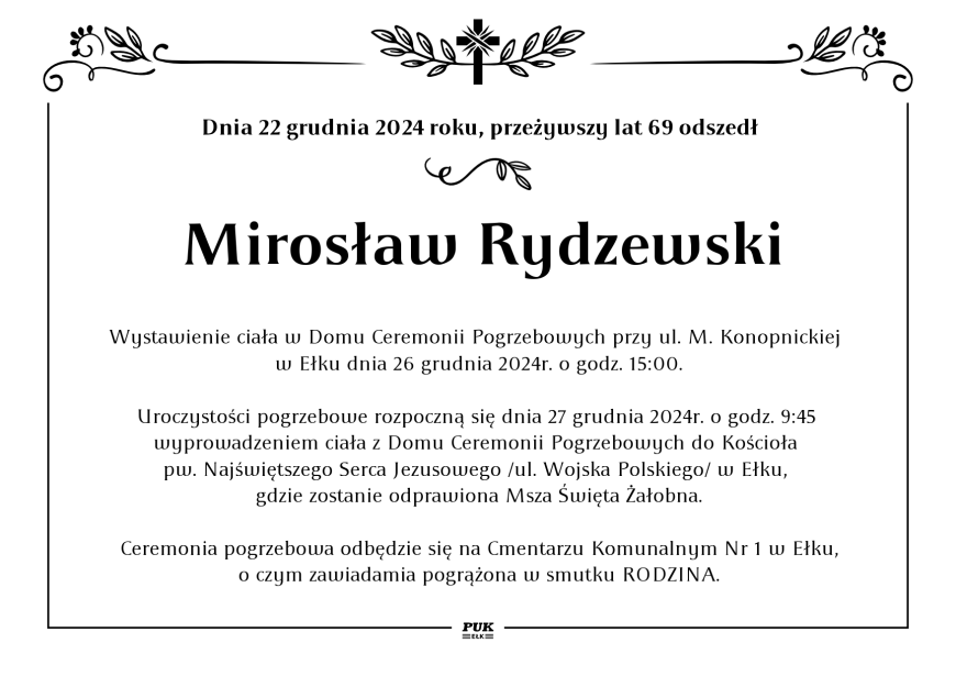 Mirosław Rydzewski - nekrolog